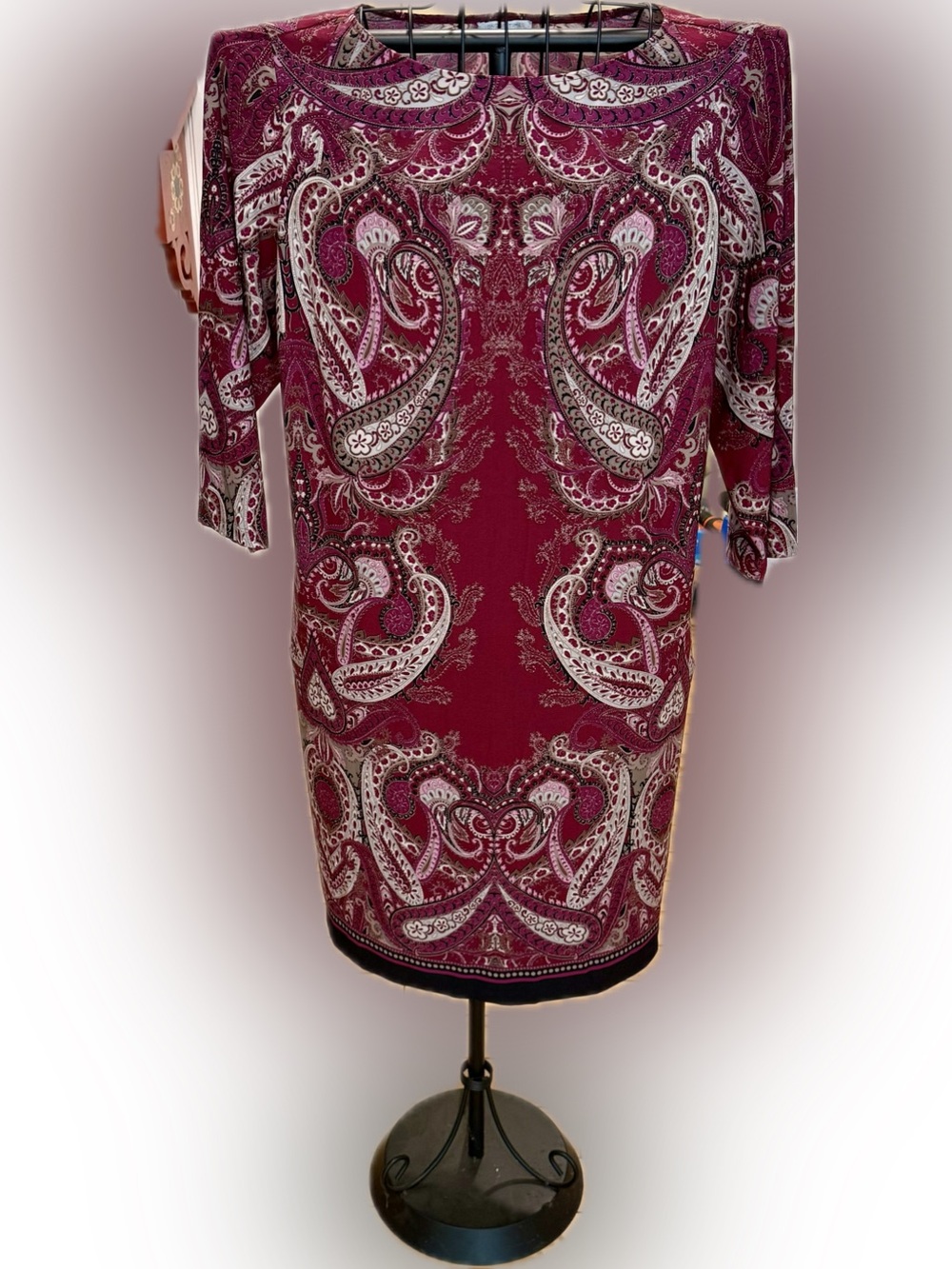 Paisley Print Wine Women’s Dress